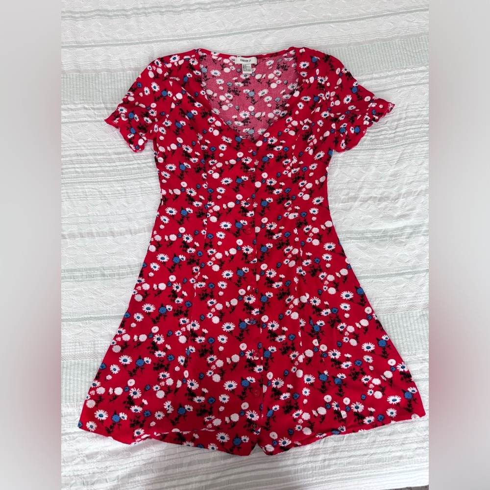 Red Floral Dress